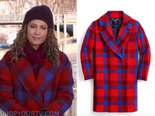 Good Morning America: February 2021 Ginger Zee's Red and Blue Check ...