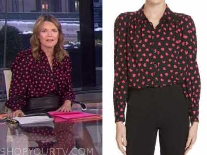 The Today Show: February 2021 Savannah Guthrie's Black and Pink Heart ...