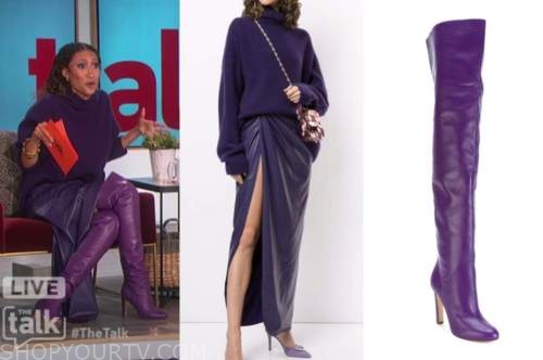 The Talk: February 2021 Elaine Welteroth's Purple Turtleneck Sweater ...