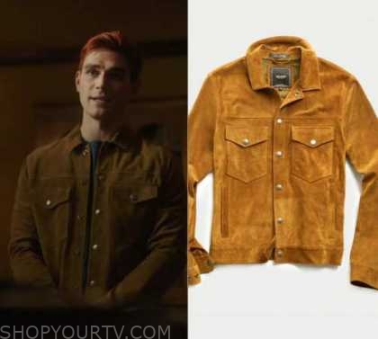 Riverdale: Season 5 Episode 5 Archie's Suede Trucker Jacket | Shop Your TV