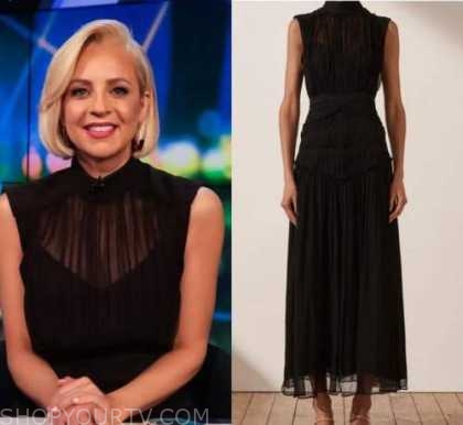 The Project: February 2021 Carrie's Black Mesh High Neck Dress