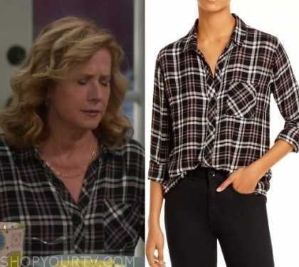 Last Man Standing Season 9 Episode 10 Vanessa S Metallic Plaid Shirt Shop Your Tv