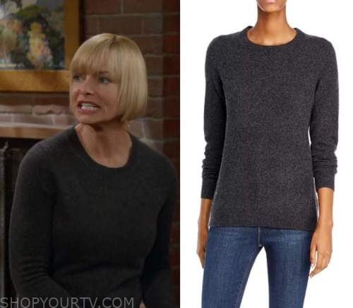 Mom: Season 8 Episode 10 Jill's Grey Cashmere Sweater | Shop Your TV