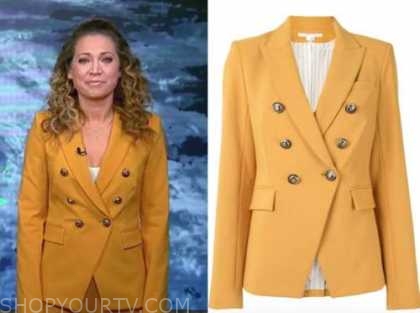 Good Morning America: March 2021 Ginger Zee's Mustard Yellow Double ...