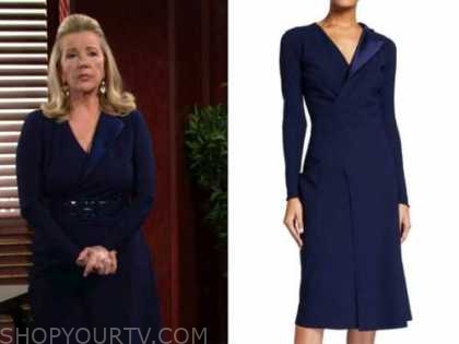 The Young and the Restless: March 2021 Nikki Newman's Blue Satin Lapel ...