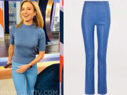 baby blue leather pants