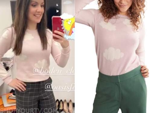 Good Morning Britain March 2021 Laura Tobins Pink Cloud Jumper Fashion, Clothes, Outfits and Wardrobe on Shop Your TV