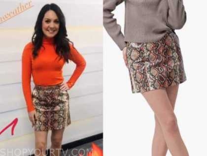 Good Morning Britain: March 2021 Laura Tobin's Brown Snakeskin Mini ...