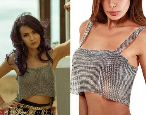 Sky Rojo: Season 1 Chain Mesh Silver Crop Top | Fashion, Clothes, Outfits  and Wardrobe on | Shop Your TV