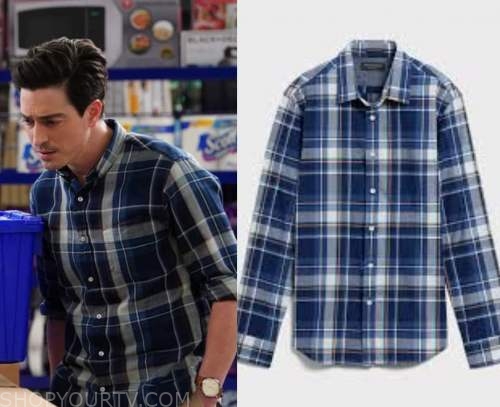 Superstore: Season 6 Episode 13 Jonah's Blue Plaid Shirt | Shop Your TV