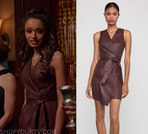 Legends of Tomorrow: Season 5 Episode 12 Astra's Burgundy Wrap Dress ...