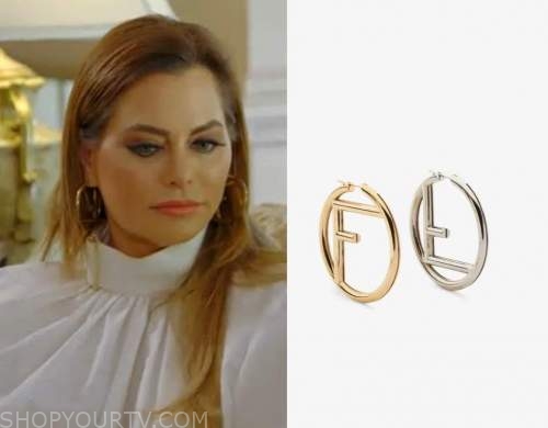 FENDI Gold-tone O'Lock Hoop Earrings | Browns