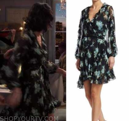 Punky Brewster: Season 1 Episode 8 Green/Black Floral Mini Dress | Shop ...