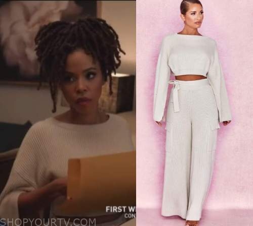 Sistas: Season 2 Episode 16 Andi's Cream Knit Loungewear Set | Shop Your TV