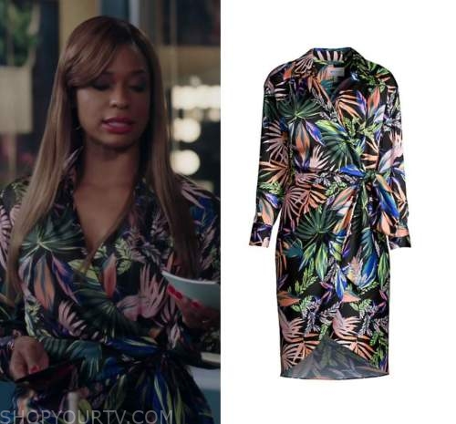 Kenan: Season 1 Episode 4 Mika's Tropical Wrap Dress | Fashion, Clothes ...