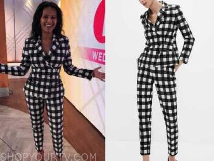 Lorraine: April 2021 Ranvir Singh's Black and White Check Blazer and ...