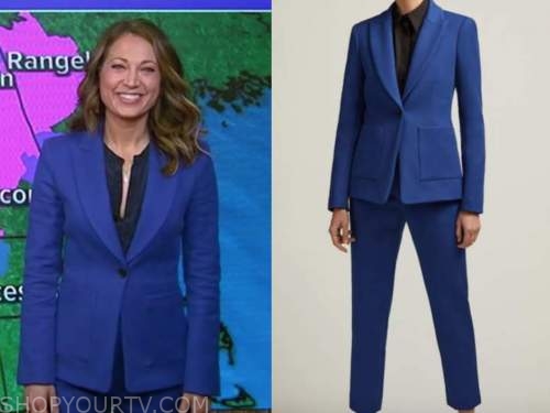 Good Morning America: April 2021 Ginger Zee's Blue Blazer and Pant Suit ...