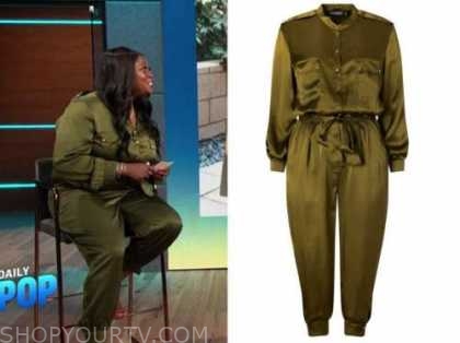 E! News: Daily Pop April 2021 Melissa Chataigne's Green Jumpsuit | Shop ...