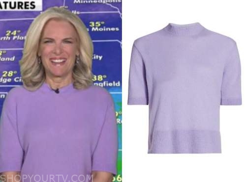 Fox and Friends: April 2021 Janice Dean's Lavender Purple Short Sleeve ...