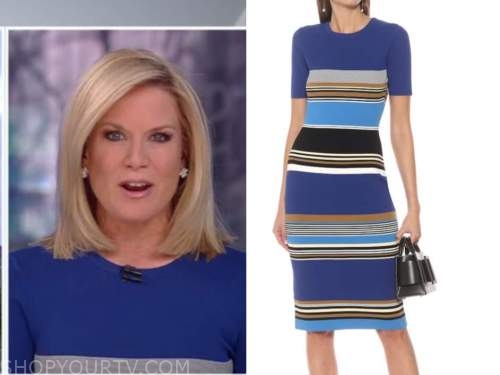 The Story: April 2021 Martha MacCallum's Green Tie Neck Sheath Dress ...