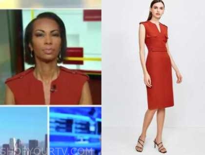 Outnumbered: April 2021 Harris Faulkner's Red Utility Dress | Shop Your TV