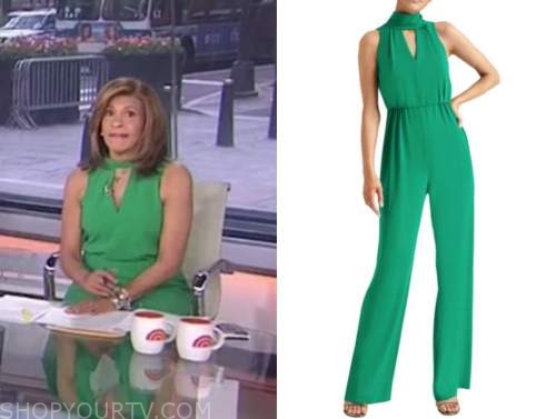 The Today Show: April 2021 Hoda Kotb's Green Keyhole Jumpsuit | Fashion ...