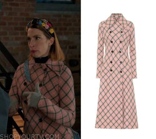 Younger: Season 7 Episode 6 Lauren's Pink Checked Coat | Shop Your TV