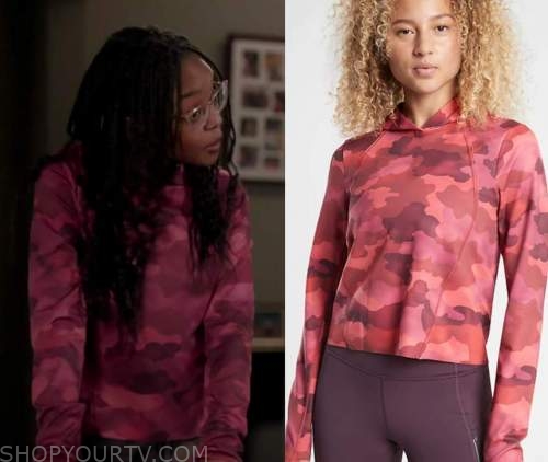 Black-ish: Season 7 Episode 17 Diane's Pink Camo Hoodie | Shop Your TV