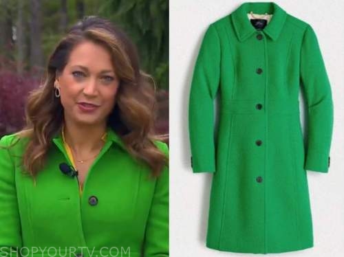 Good Morning America: April 2021 Ginger Zee's Green Coat | Shop Your TV