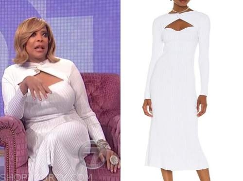 The Wendy Williams Show: May 2021 Wendy Williams's White Ribbed Knit ...