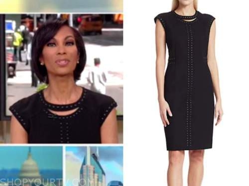 Outnumbered: May 2021 Harris Faukner's Black Studded Trim Cutout Sheath 