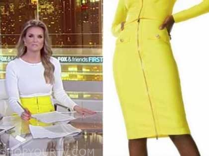 Fox and Friends: May 2021 Jillian Mele's Yellow Knit Military Pencil ...