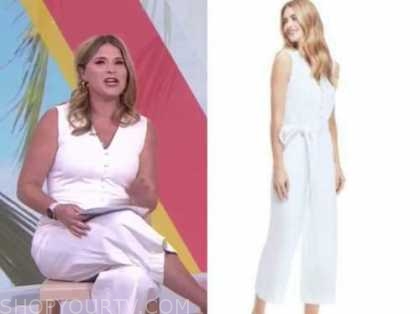 The Today Show: May 2021 Jenna Bush Hager's White Sleeveless Jumpsuit ...