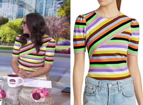 The Today Show: May 2021 Savannah Sellers's Multicolor Striped Top ...