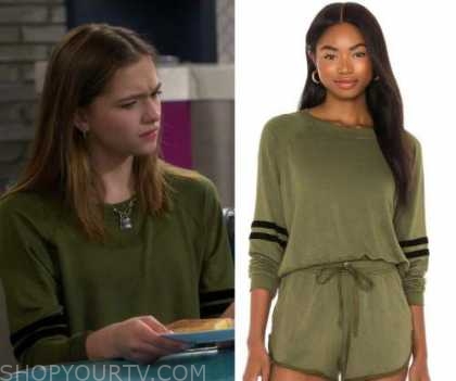 Side Hustle: Season 1 Episode 18 Presley's Varsity Olive Top | Shop Your TV