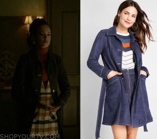 Legacies: Season 3 Episode 12 Josie's Blue Trench Coat | Shop Your TV