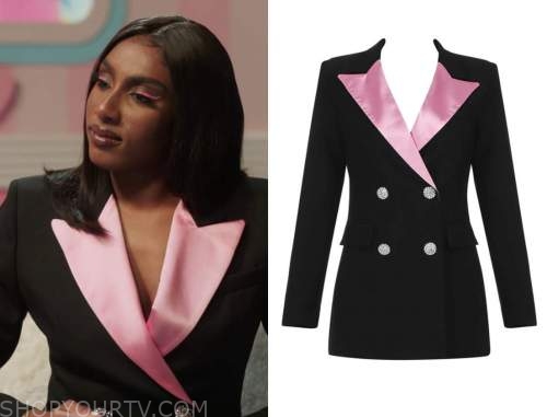 Ziwe: Season 1 Episode 1 Ziwe's Pink & Black Blazer Dress | Shop Your TV