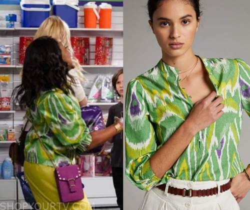 The Neighborhood: Season 3 Episode 18 Tina's Dye Printed Blouse | Shop ...