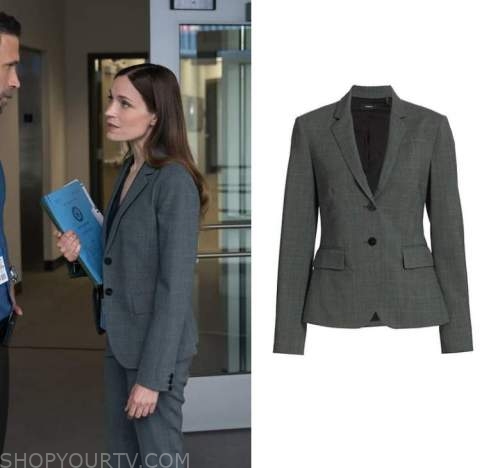 FBI: Season 3 Episode 15 Rina's Grey Checked Blazer | Shop Your TV