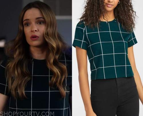 The Flash: Season 7 Episode 10 Caitlin's Checked tee | Shop Your TV