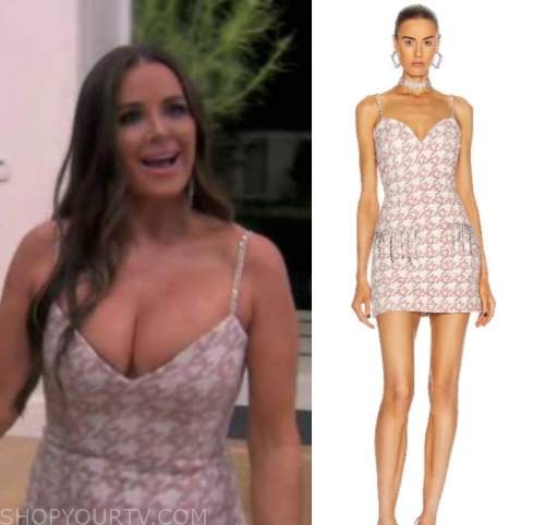 Kyle Richards' White Fringe Dress