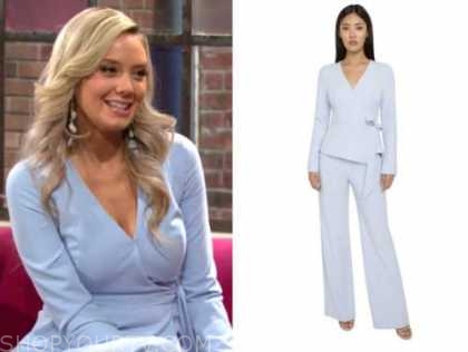 The Young and the Restless: June 2021 Abby Newman's Light Blue Wrap ...