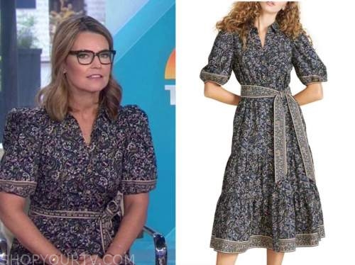 The Today Show: June 2021 Savannah Guthrie's Floral Paisley Puff Sleeve ...