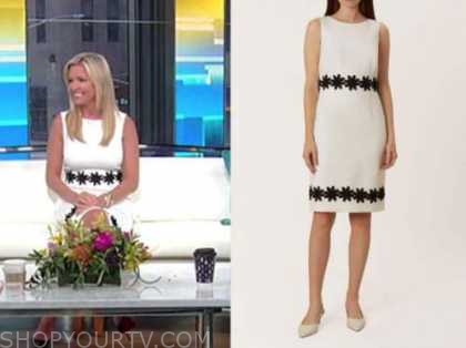 Fox and Friends: June 2021 Ainsley Earhardt's White and Black Floral ...