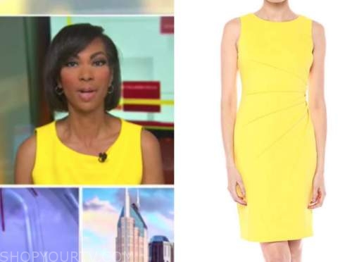 Outnumbered: June 2021 Harris Faulkner's Yellow Starburst Sheath Dress ...