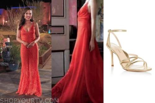 The Bachelorette: Season 17 Episode 1 Katie Thurston's Coral Orange ...