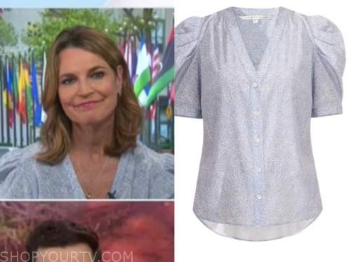 The Today Show: June 2021 Savannah Guthrie's Blue Puff Sleeve Top ...