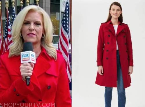 Fox and Friends: June 2021 Janice Dean's Red Trench Coat | Shop Your TV