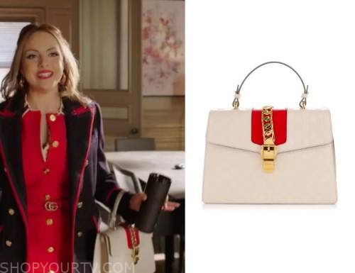 Dynasty: Season 4 Episode 8 Fallon’s White Bag with Chain Detail | Shop ...