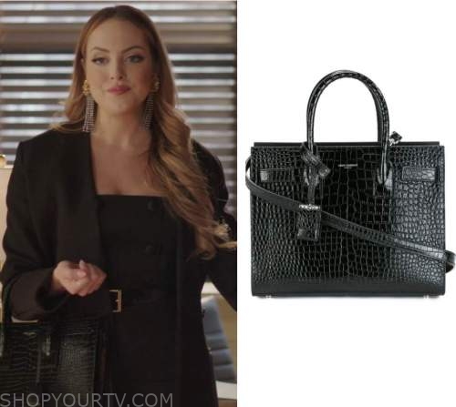 Dynasty: Season 4 Episode 5 Fallon's Black Croc Bag | Shop Your TV